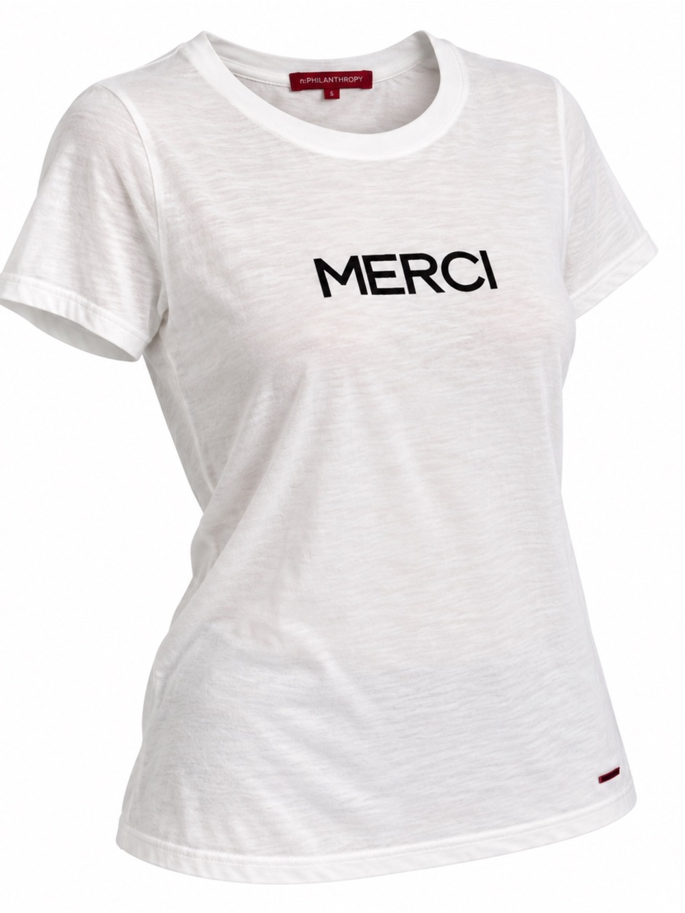 Slightly distressed MERCI t-shirt